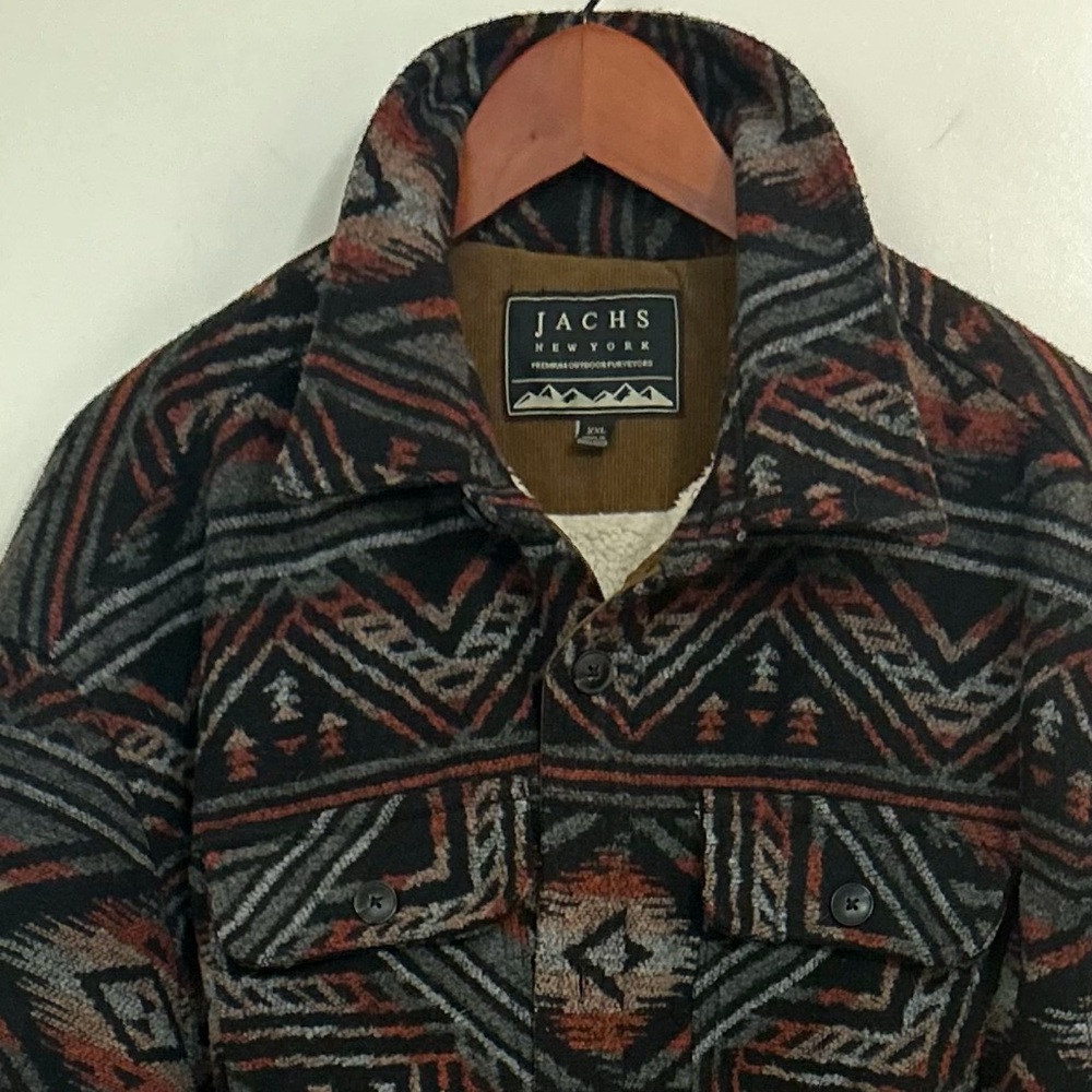 JACHS New York Mens XXL Multicolor Sherpa Southwestern Aztec Jacket
